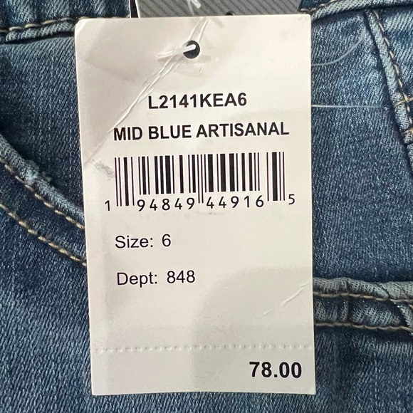 246 Wit & Wisdom Glider High Rise Itty Bitty Boot Mid Blue Artisanal Jean - Picture 12 of 16